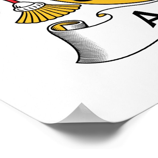 Aguayo Family Crest Poster (Hoek)