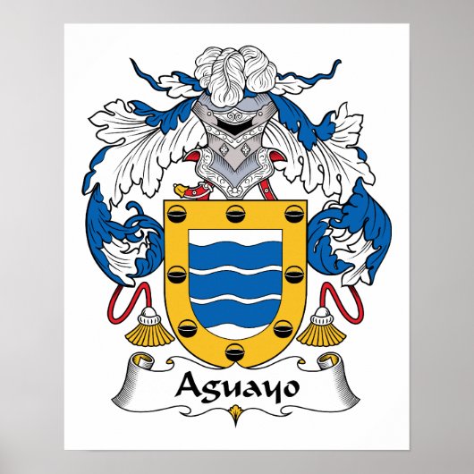 Aguayo Family Crest Poster (Voorkant)