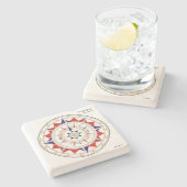 Aguiar Wind Roos Stenen Onderzetter (Zijkant)