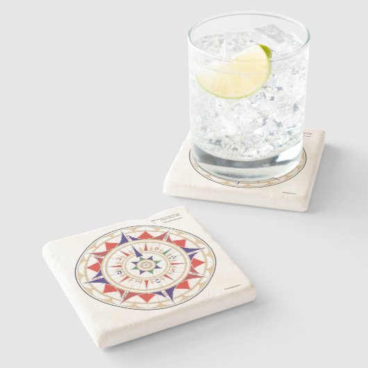 Aguiar Wind Roos Stenen Onderzetter (Zijkant)