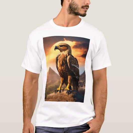 Águila Mexicana: Majestic stijgt boven Maya-horizo T-shirt (Voorkant)