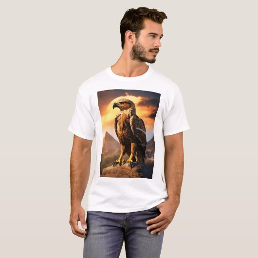 Águila Mexicana: Majestic stijgt boven Maya-horizo T-shirt (Voorkant volledig)