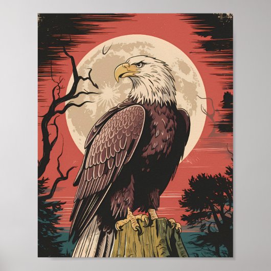 Águila Vigilante del Bosque Poster (Voorkant)