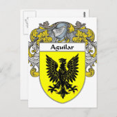 Aguilar-wapenschild (gemanteld) briefkaart (Voorkant / Achterkant)