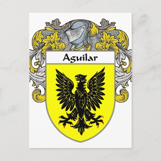 Aguilar-wapenschild (gemanteld) briefkaart (Voorkant)