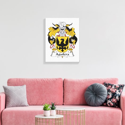 Aguilera Family Crest Canvas Afdruk (Insitu (Woonkamer))