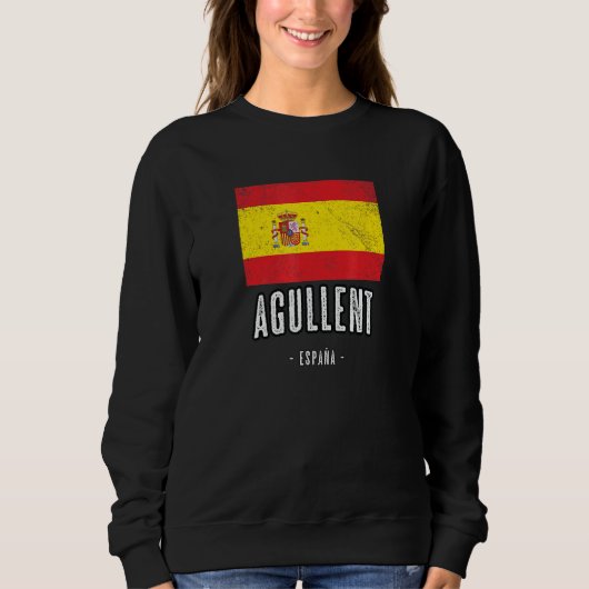Agullent Spain Es Flag City Bandera Ropa Trui (Voorkant)