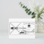 Agusta 109 briefkaart (Staand voorkant)