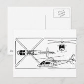 Agusta 109 briefkaart (Voorkant / Achterkant)