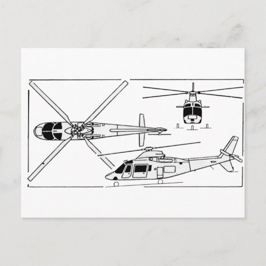 Agusta 109 briefkaart (Voorkant)