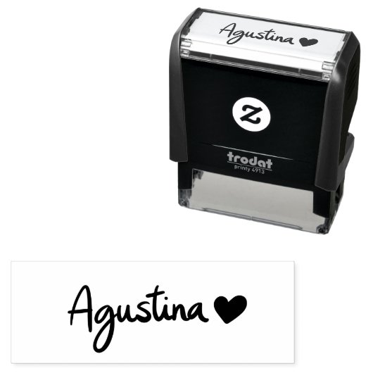 Agustina Custom Stamp Zelfinktende Stempel (In situ)