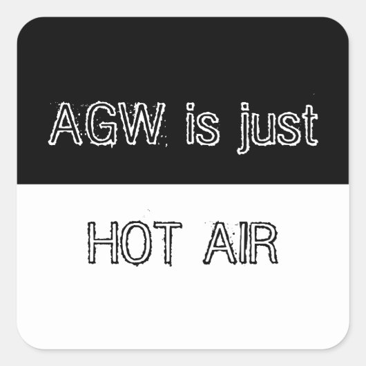 AGW is een Sticker voor warme lucht (Voorkant)