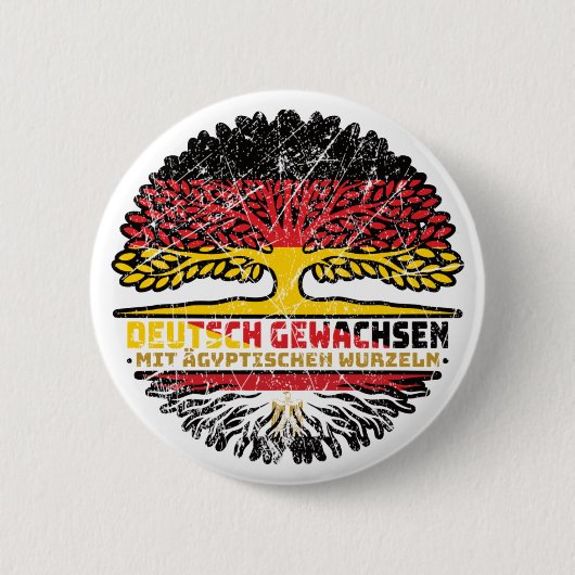 Ägypten Ägypten tisch Deutsch Deutschland Baum Wur Ronde Button 5,7 Cm (Voorkant)
