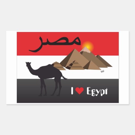 Ägypten - Egypt Aufkleber Rechthoekige Sticker (Voorkant)