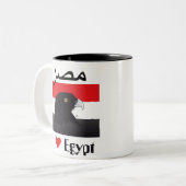 Ägypten - Egypt Tasse Tweekleurige Koffiemok (Voorkant links)