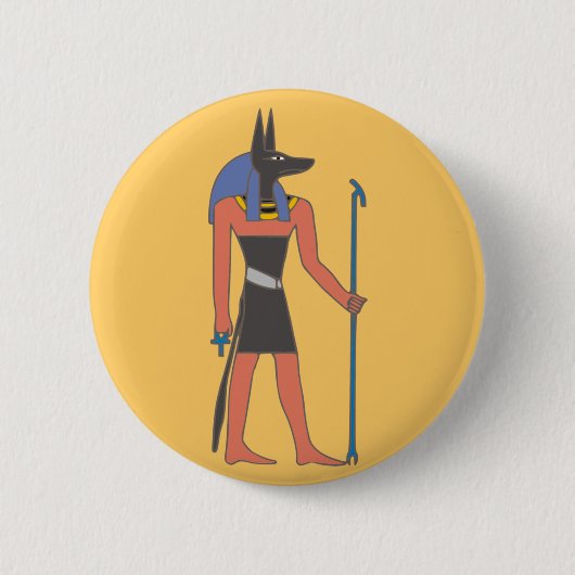 Ägypten Gottheit Anubis egypt deity Ronde Button 5,7 Cm (Voorkant)
