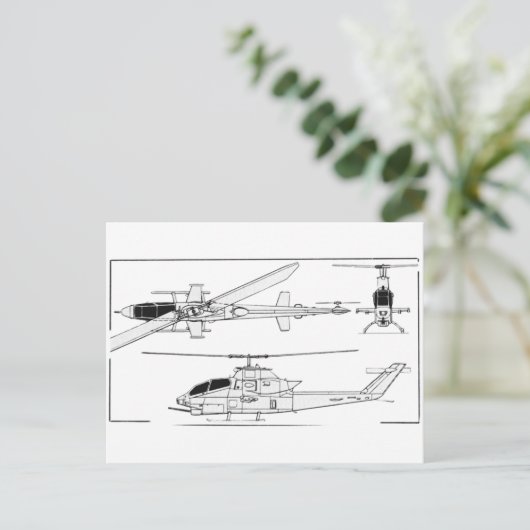 AH1 Blauwdruk Briefkaart (Staand voorkant)