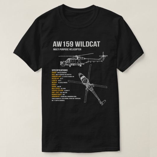 Ah1 Wildcat Helikopter T-shirt (Design voorkant)