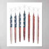 AH64 Apache Helikopter American Flag Apache Squadr Poster (Voorkant)