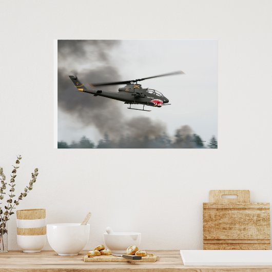 AH-1 Cobra - Attack Helicopter Poster (Keuken)