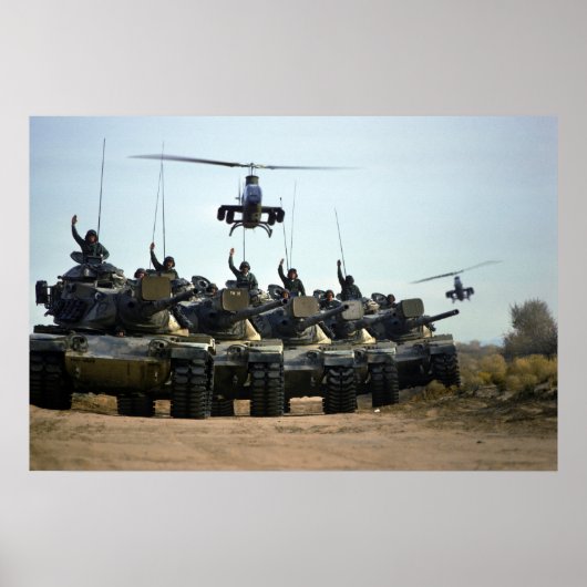 AH-1 Cobras en M60 Pattons Poster (Voorkant)