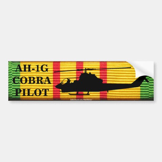 AH-1G Cobra Pilot VSM Ribbon Bumpersticker (Voorkant)