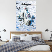 AH-1W SUPER COBRA 32x48 Canvas Afdruk (Insitu (Slaapkamer))