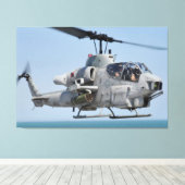 AH-1W SUPER COBRA 40x60 Canvas Afdruk (Insitu (Houten vloer))