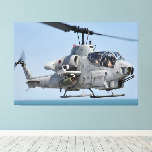 AH-1W SUPER COBRA 40x60 Canvas Afdruk (Insitu (Houten vloer))