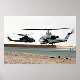 AH-1W Super-Cobra en een A UH-1Y Poster
