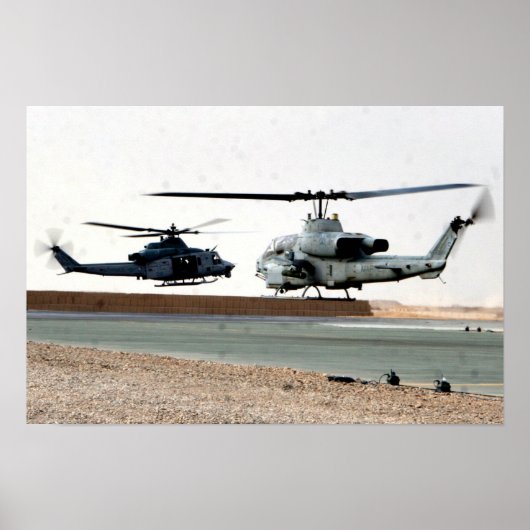 AH-1W Super-Cobra en een A UH-1Y Poster (Voorkant)