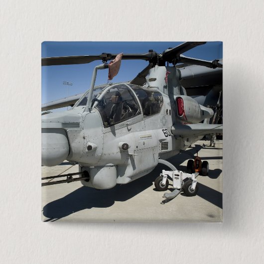 AH-1Z Super Cobra-aanvalshelikopter Vierkante Button 5,1 Cm (Voorkant)
