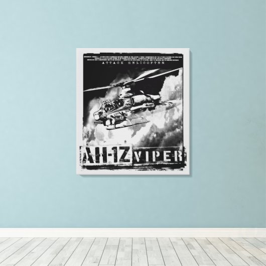 AH-1Z Viper Canvas Afdruk (Insitu (Houten vloer))