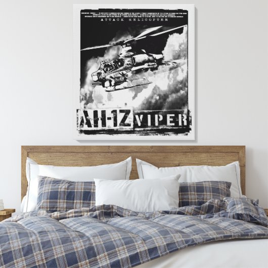 AH-1Z Viper Canvas Afdruk (Insitu (Slaapkamer))