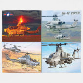 AH-1Z VIPER FLEECE DEKEN (Voorkant (Horizontaal))
