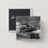AH-1Z Viper Vierkante Button 5,1 Cm (Voorkant /achterkant)