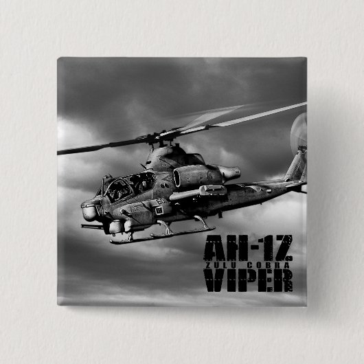 AH-1Z Viper Vierkante Button 5,1 Cm (Voorkant)