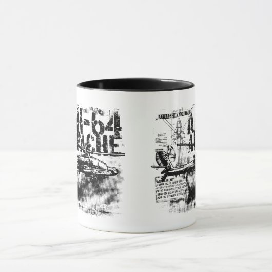 AH-64 Apache 11 oz Ringer Mok (Midden)