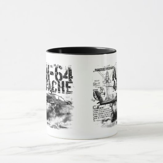 AH-64 Apache 11 oz Ringer Mok (Midden)