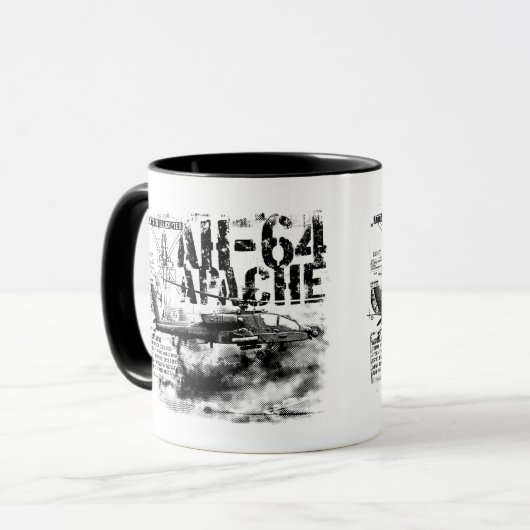 AH-64 Apache 11 oz Ringer Mok (Voorkant links)