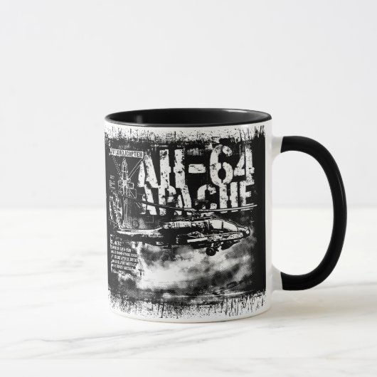 AH-64 Apache 11 oz Ringer Mok (Rechts)