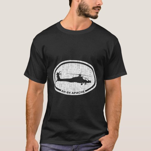 AH-64 Apache-aanvalshelikopter T-shirt (Voorkant)