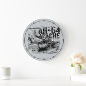 AH-64 Apache Acryl wandklok (Huis)