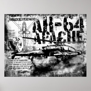 AH-64 Apache afdrukken Poster