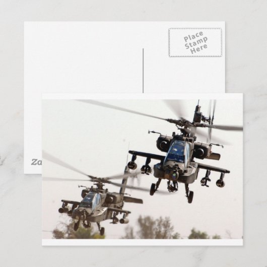 AH-64 Apache Briefkaart (Voorkant / Achterkant)