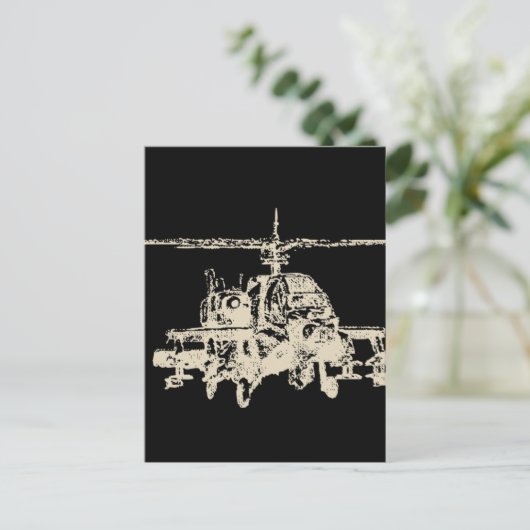 AH-64 Apache Briefkaart (Staand voorkant)