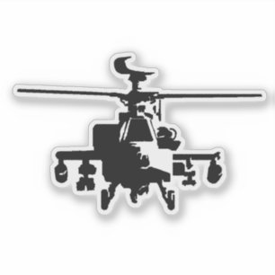 AH-64 Apache Fontale Uitzicht ticker Sticker