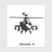 AH-64 Apache Fontale Uitzicht ticker Sticker (Vel)