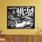 AH-64 Apache gestreken doek Canvas Afdruk (Insitu (Woonkamer))