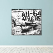 AH-64 Apache gestreken doek Canvas Afdruk (Insitu (Houten vloer))